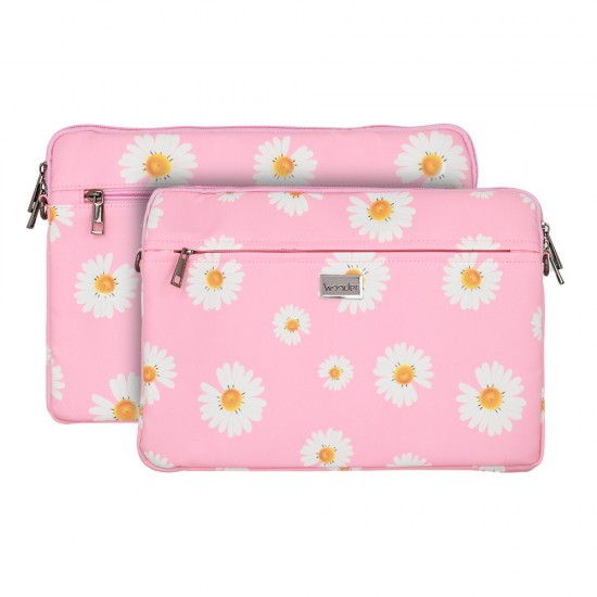 Wonder Sleeve Laptop 17 inches pink daisies Wonder Sleeve Laptop 17 inches pink daisies