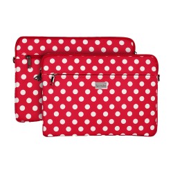 Wonder Sleeve Laptop 17 inches red polka-dot