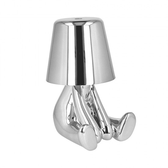 Night lamp Silver Man design H Night lamp Silver Man design H