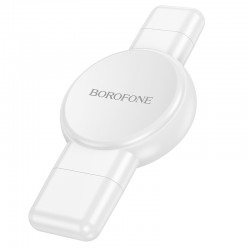 Borofone Wireless induction charger for Smartwatch BQ31 Portable 2,5W for iWatch 1-9, SE/SE2, Ultra/Ultra2, Samsung Watch 1-7, Ultra white Borofone Wireless induction charger for Smartwatch BQ31 Portable 2,5W for iWatch 1-9, SE/SE2, Ultra/Ultra2, Samsung Watch 1-7, Ultra white