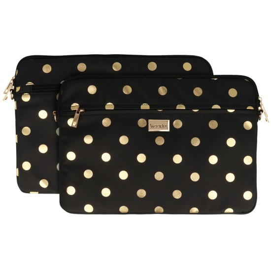 Wonder Sleeve Laptop 17 inches gold polka-dot Wonder Sleeve Laptop 17 inches gold polka-dot