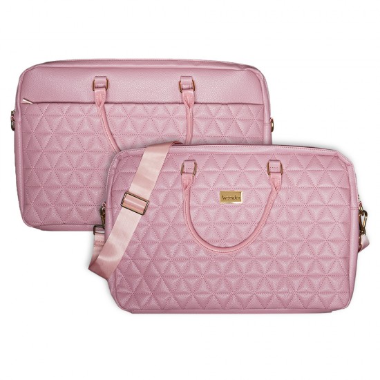 Wonder Briefcase Laptop 17 inches pico quilted pink