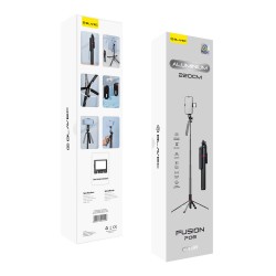 Blavec Selfie Stick Aluminium Fusion P-08 tripod + remote control + 1 lamp 2,2 metres (SSFP08-TR1LB22) black