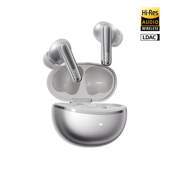 QCY Melobuds N70 ANC Silver Titanium - 55dbTWS Flagship Hi-Res Earbuds BT 6.0 IPX5 Wireless charge QCY Melobuds N70 ANC Silver Titanium - 55dbTWS Flagship Hi-Res Earbuds BT 6.0 IPX5 Wireless charge