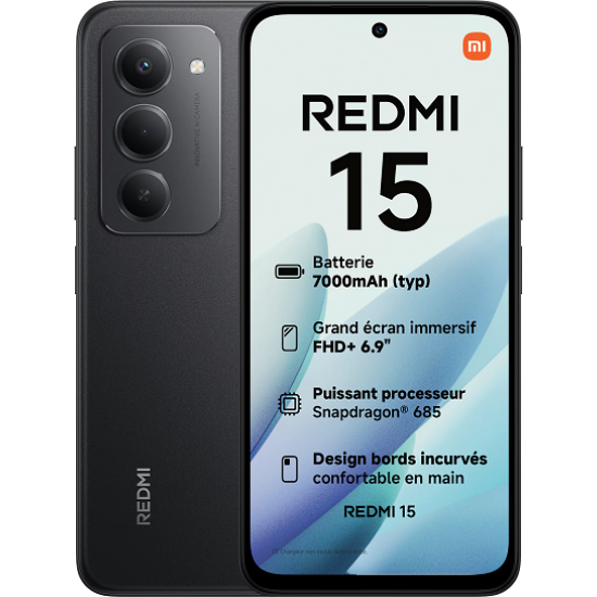 XIAOMI REDMI 15 256GB ROM/8GB RAM MIDNIGHT BLACK EU
