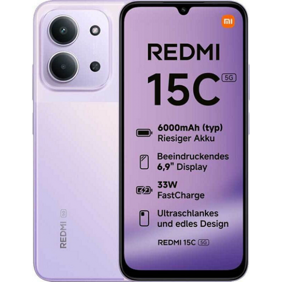 XIAOMI REDMI 15C 5G 128GB ROM/4GB RAM DUSK PURPLE EU