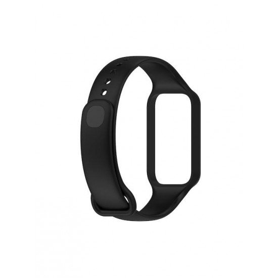 (Band 8 Active/Redmi Smart Band 2) OEM Ανταλλακτικό Λουράκι Σιλικόνης Μαύρο