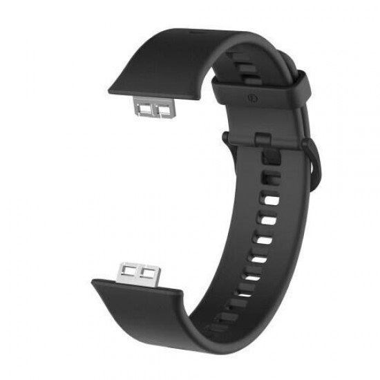 (Huawei Watch Fit) Λουράκι Σιλικόνης Μαύρο