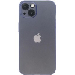 (iPhone 13) Vivid Back Cover Silicone Slim Transparent Purple
