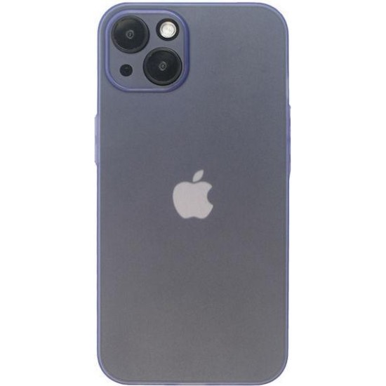 (iPhone 13) Vivid Back Cover Silicone Slim Transparent Purple