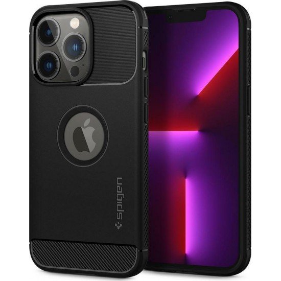 (iPhone 13 Pro) Spigen Back Cover Rugged Armor Black