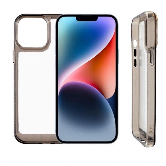 (iPhone 14) Idol 1991  Back Cover Cristalyte Σιλικόνης Διάφανο / Γκρι