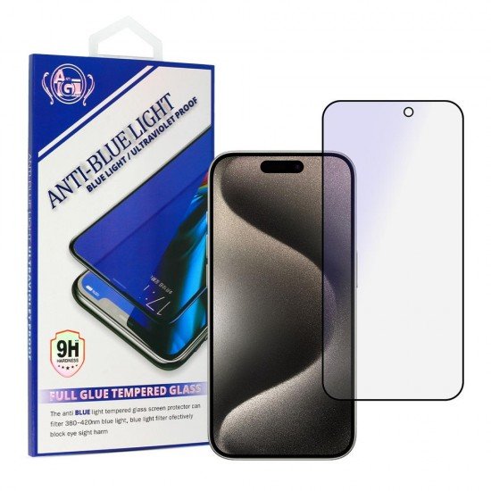 (iPhone 14 Plus) Anti-blue Full Glue Tempered Glass