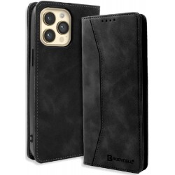 (iPhone 14 Pro) Bodycell Book Cover Wallet Δερματίνης Μαύρο