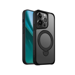 (iPhone 14 Pro) Etteri Back Cover Matt Mag Ring Black