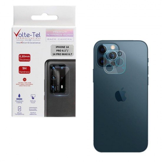 (iPhone 14 Pro / 14 Pro Max) Volte-Tel Προστασία Κάμερας Tempered Glass