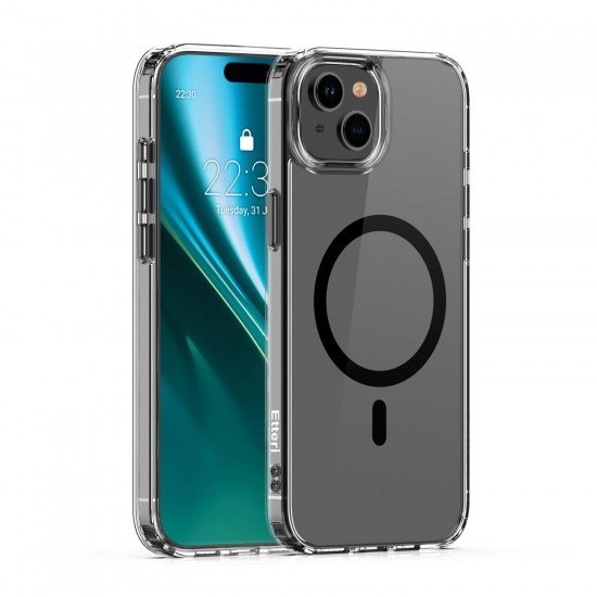 (iPhone 15) Etteri Back Cover Color Mag Transparent