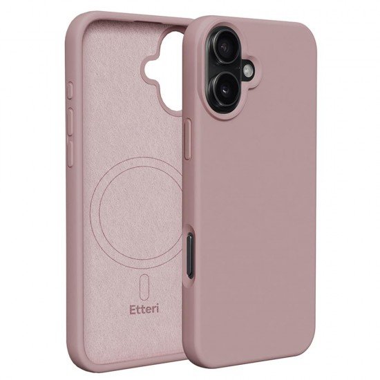 (iPhone 16) Etteri Back Cover Silicone Magsafe Light Pink