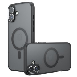 (iPhone 16) Techsuit Back Cover PureFrost MagSafe Frosted Black