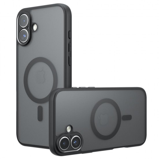 (iPhone 16) Techsuit Back Cover PureFrost MagSafe Frosted Black