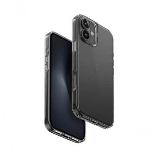 (iPhone 16) Uniq Back Cover AirFender Ανθεκτική Σιλικόνης Grey Tinted/Smoke