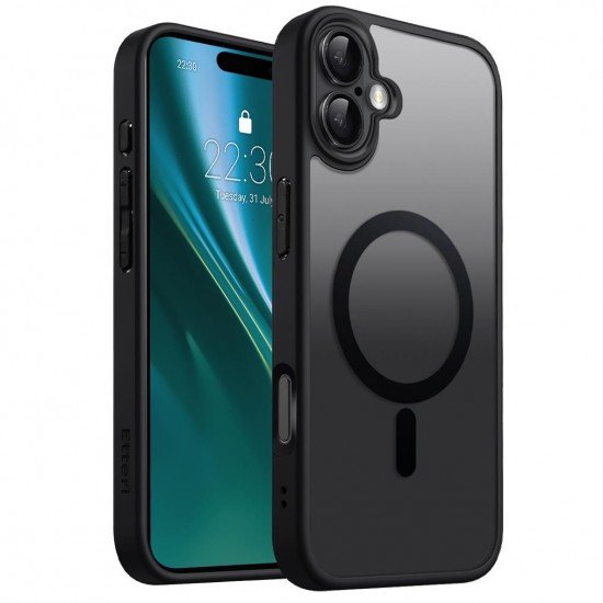 (iPhone 16 Plus) Etteri Back Cover Hybrid Magsafe Black