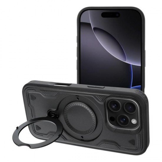 (iPhone 16 Pro) Senso Back Cover Frost Armor Mag Black