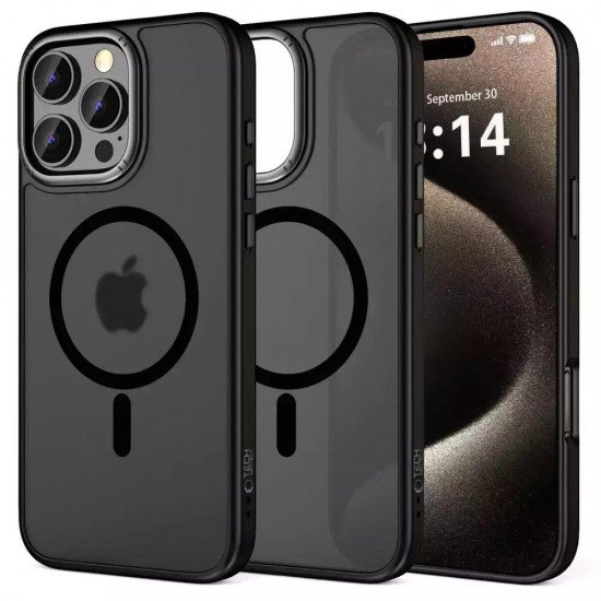 (iPhone 16 Pro) Tech-Protect Back Cover MagEdge MagSafe Gunmetal Matte Black