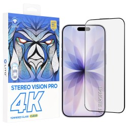 (iPhone 16 Pro/17/17 Pro) Lito D+ Max 4K Tempered Glass Black
