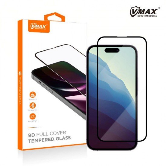 (iPhone 16 Pro Max) Vmax 9D Tempered Glass
