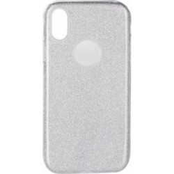 (iPhone X) Θήκη Senso Book Cover Silicone Glitter Silver