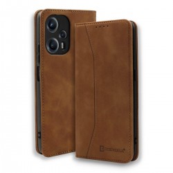 (Poco F5 / Redmi Note 12 Turbo) Bodycell Book Cover Δερματίνης/Δερμάτινο Καφέ