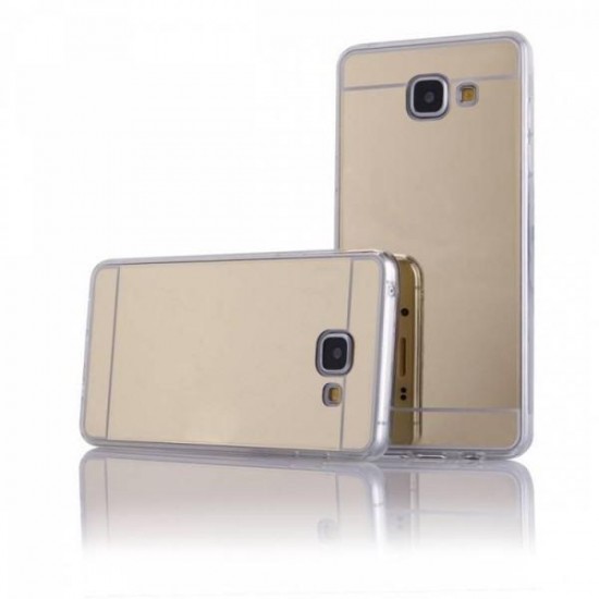 (Samsung A3 2017) OEM Back Cover Silicone Mirror Gold