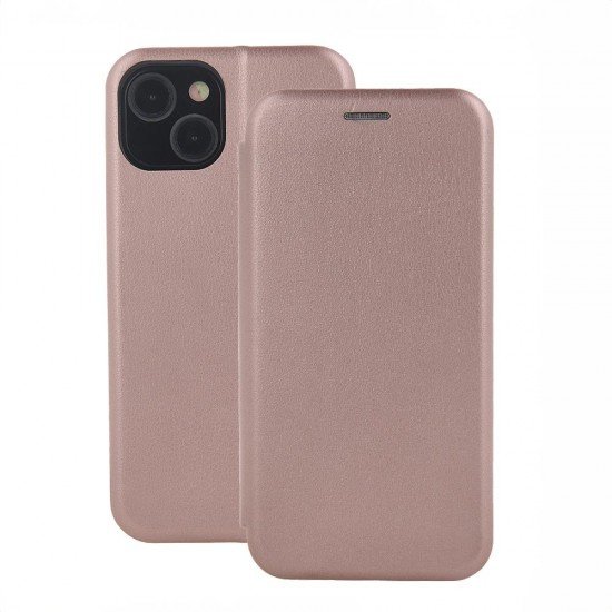 (Samsung Galaxy A14) OEM Book Cover Smart Diva Rose Gold