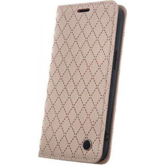 (Samsung Galaxy A14 4G/5G) OEM Book Cover Smart Caro beige