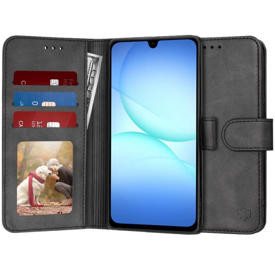 (Samsung Galaxy A17 4G/5G) Techsuit Book Cover Fancy Diary Black