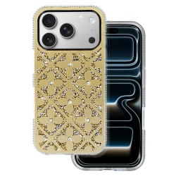 (Samsung Galaxy A17 5G) OEM Back Cover Flower Glamour Strass Gold
