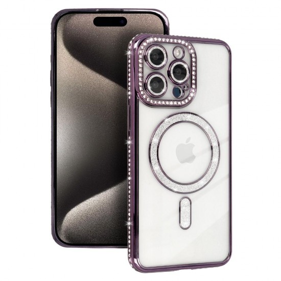 (Samsung Galaxy A17 5G) OEM Back Cover Magsafe Bling Purple
