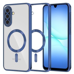 (Samsung Galaxy A17 5G/4G) Techsuit Back Cover Luxury Crystal MagSafe Deep Blue