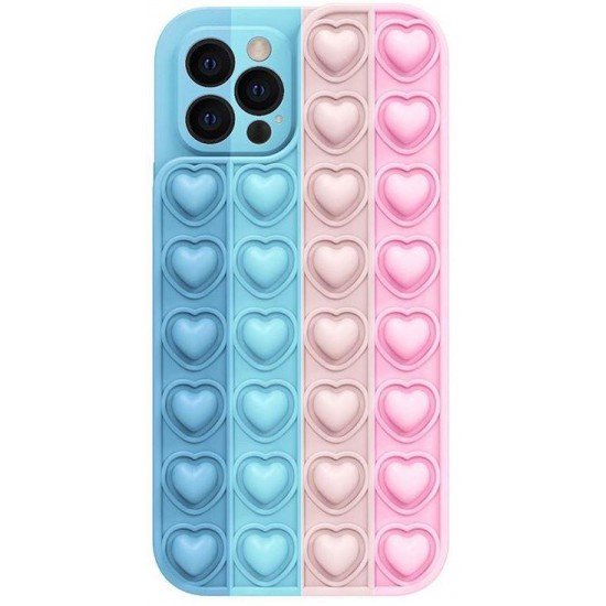 (Samsung Galaxy A22 4G / M22 4G) OEM Back Cover Heart Pop It Case