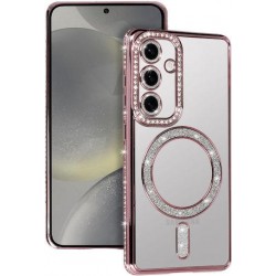 (Samsung Galaxy A26 5G) OEM Back Cover Bling Magsafe Pink