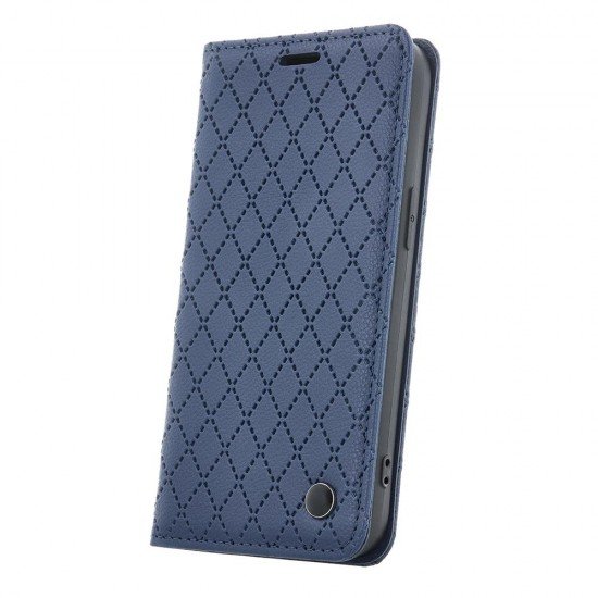 (Samsung Galaxy A26 5G) OEM Book Cover Smart Caro Navy Blue