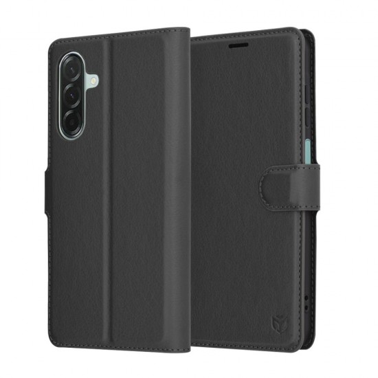 (Samsung Galaxy A26 5G) Techsuit Book Cover Leather Folio Black