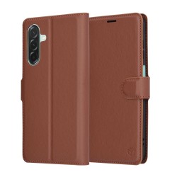 (Samsung Galaxy A26 5G) Techsuit Book Cover Leather Folio Brown