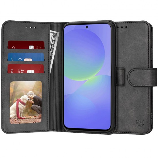 (Samsung Galaxy A36 5G) Techsuit Book Cover Fancy Diary Black