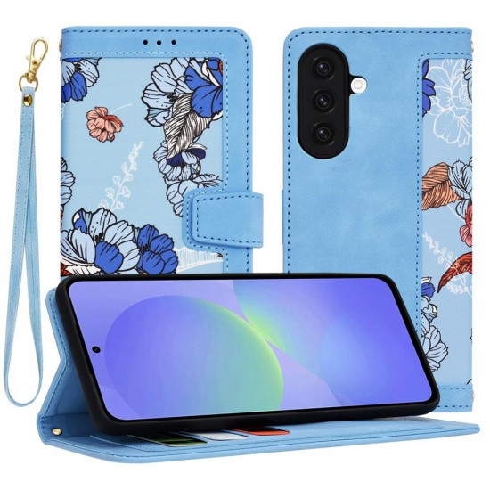 (Samsung Galaxy A36 5G) Techsuit Book Cover FlipCraft Vibrant Blue