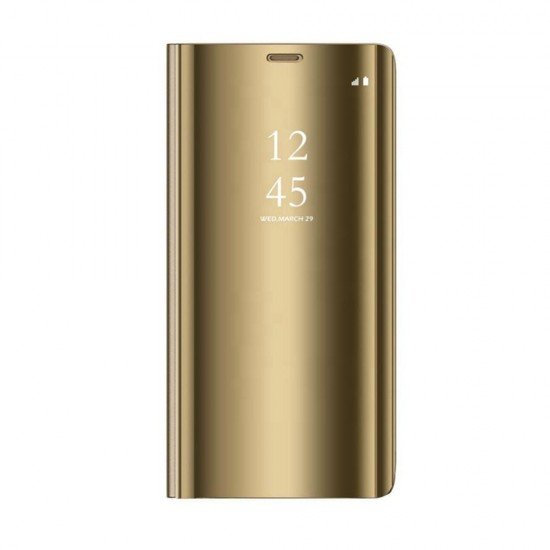 (Samsung Galaxy A55 5G) OEM Book Cover Clear View Gold