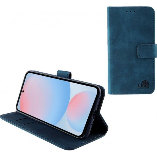 (Samsung Galaxy A56 5G) Lime Book Cover Essential Magnet Stand Dark Blue