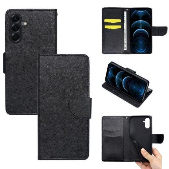 (Samsung Galaxy A56 5G) Sonique Book Cover Urban Wallet Μαύρο