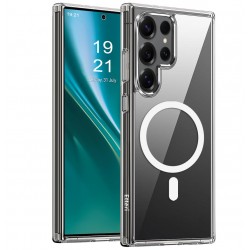 (Samsung Galaxy S25 Ultra) Etteri Back Cover Hybrid Magsafe Transparent